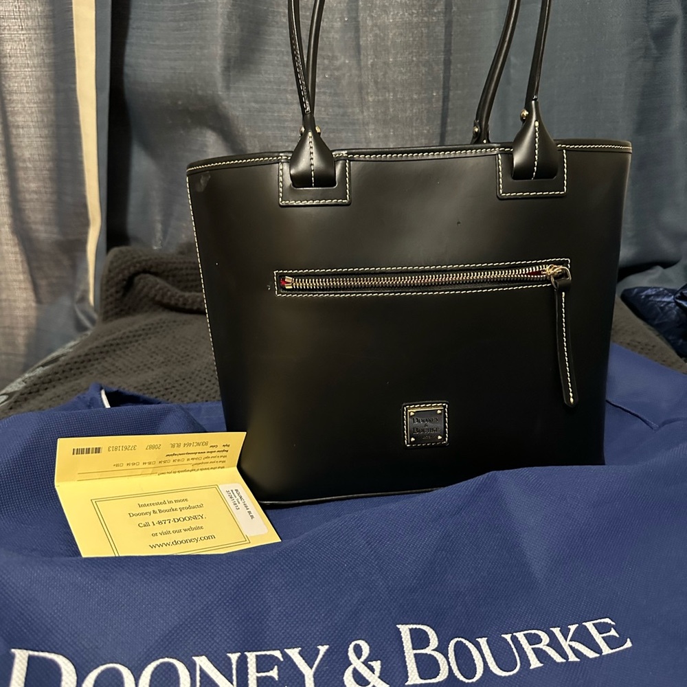 Dooney & Bourke Black Structured Leather Tote